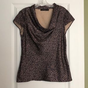 The Limited Navy and Cream Print SS Blouse